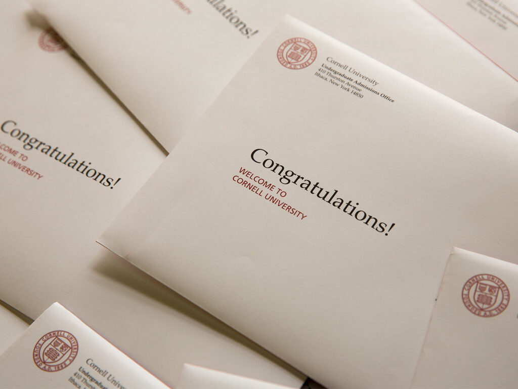 Acceptance envelope from Cornell