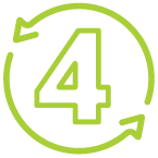 graphic treatment of the numeral 4