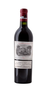 A bottle of Chateau Lafite Rothschild Bordeaux 1947 red wine.